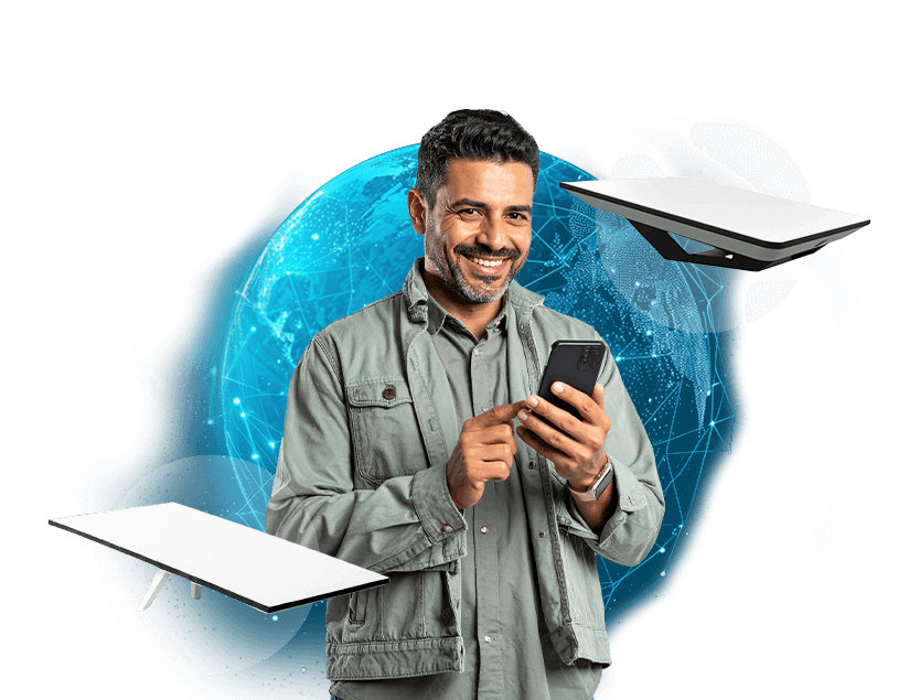 Que tal acessar a internet via satélite na sua empresa onde quer que ela esteja?