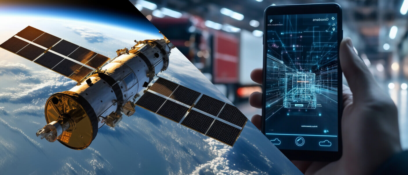 Conexão celular e satelital