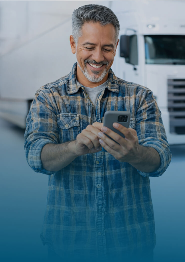 Gerencie sua jornada, acompanhe seu desempenho e dirija com mais segurança. <span>Tudo direto do celular.</span>